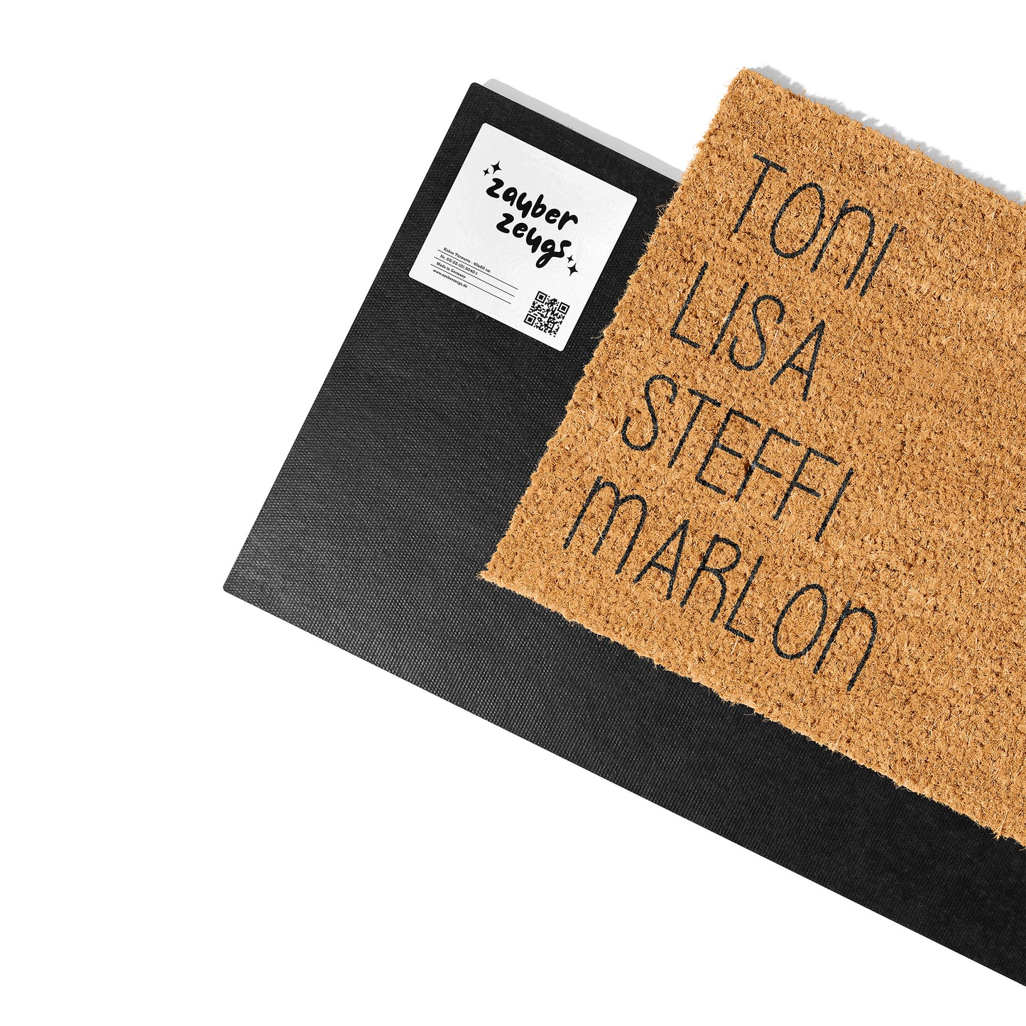 Personalisierbare Kokosmatte mit Namen – Fußmatte aus Kokos für den Eingangsbereich