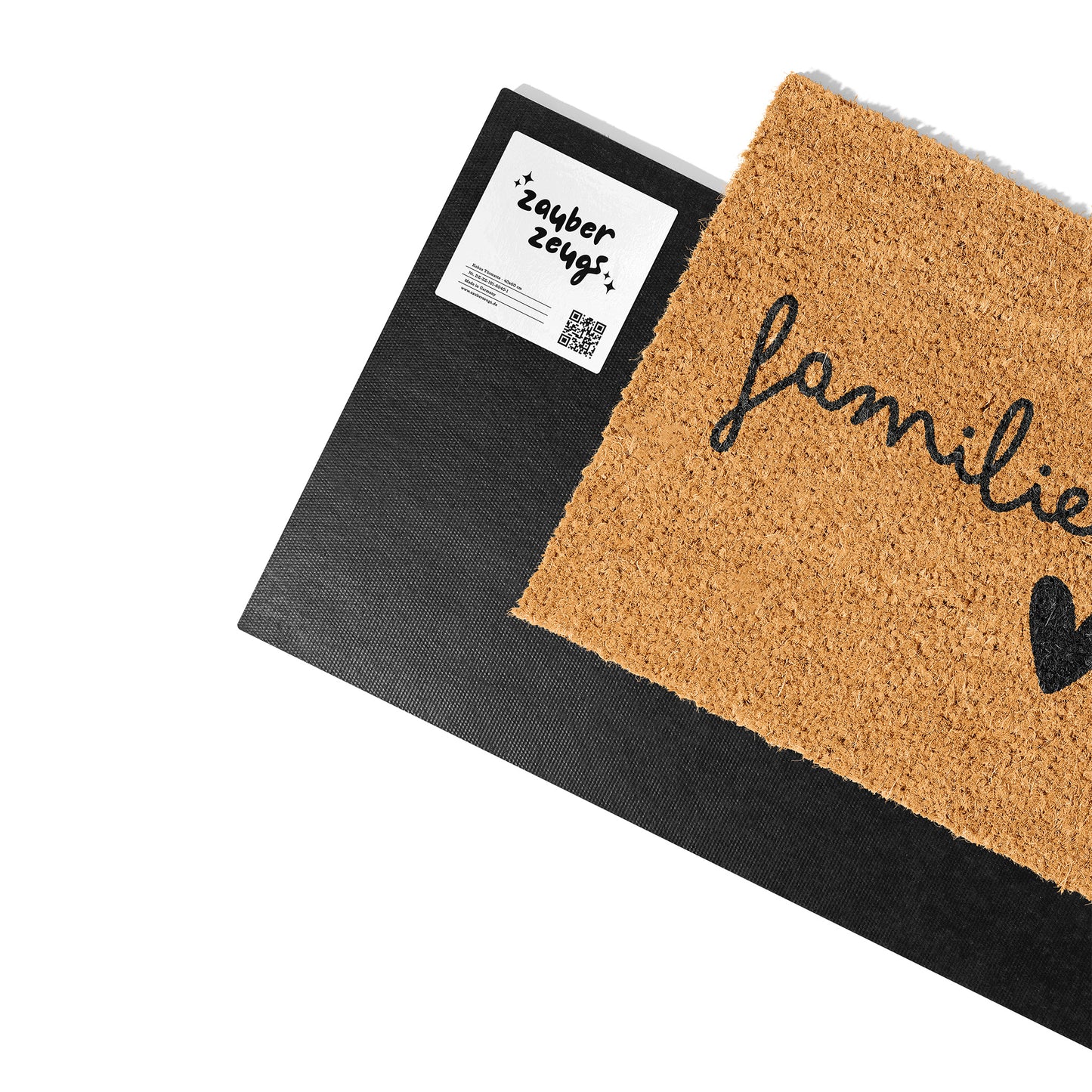 Personalisierbare Kokosmatte mit Familienname in Handschrift – Fußmatte aus Kokos für den Eingangsbereich