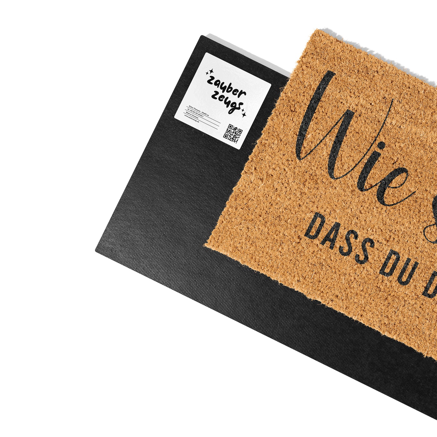 Kokosmatte mit „Wie schön, dass du da bist“ – Fußmatte aus Kokos für den Eingangsbereich