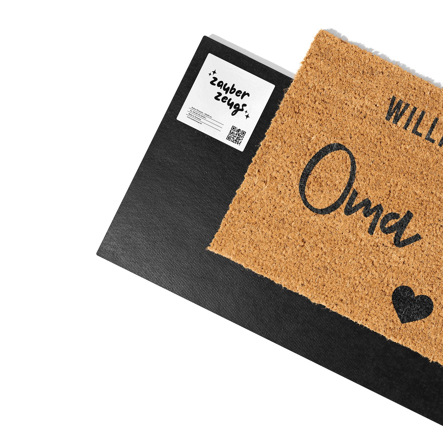 Personalisierbare Kokosmatte mit „Willkommen bei Oma“ – Fußmatte aus Kokos für den Eingangsbereich