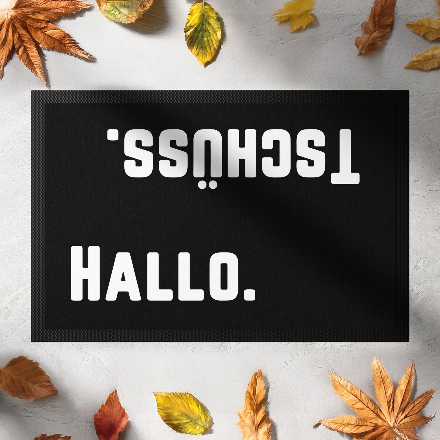 127-2-Stoffmatte-hallo-tschuess-mit-spruch