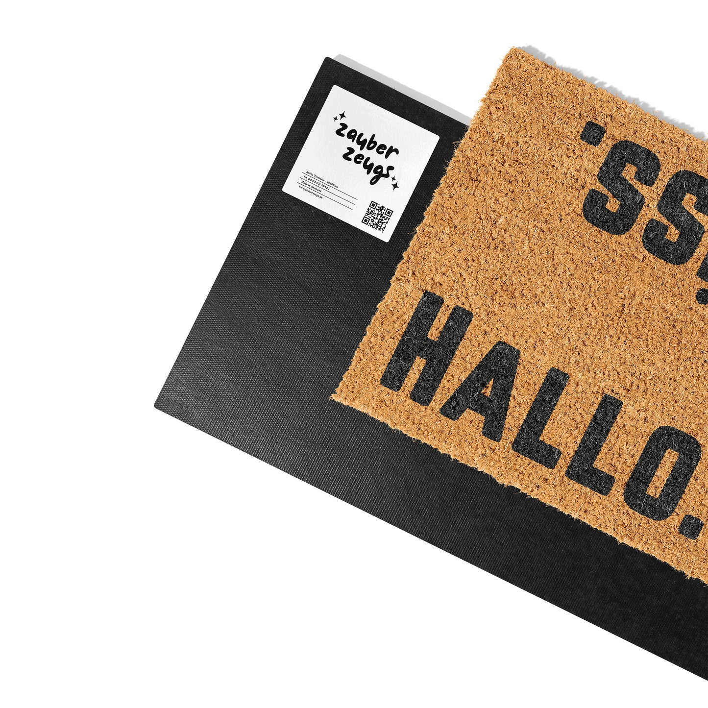 Kokosmatte mit „Hallo. Tschüss.“ – Lustige Fußmatte für den Eingangsbereich