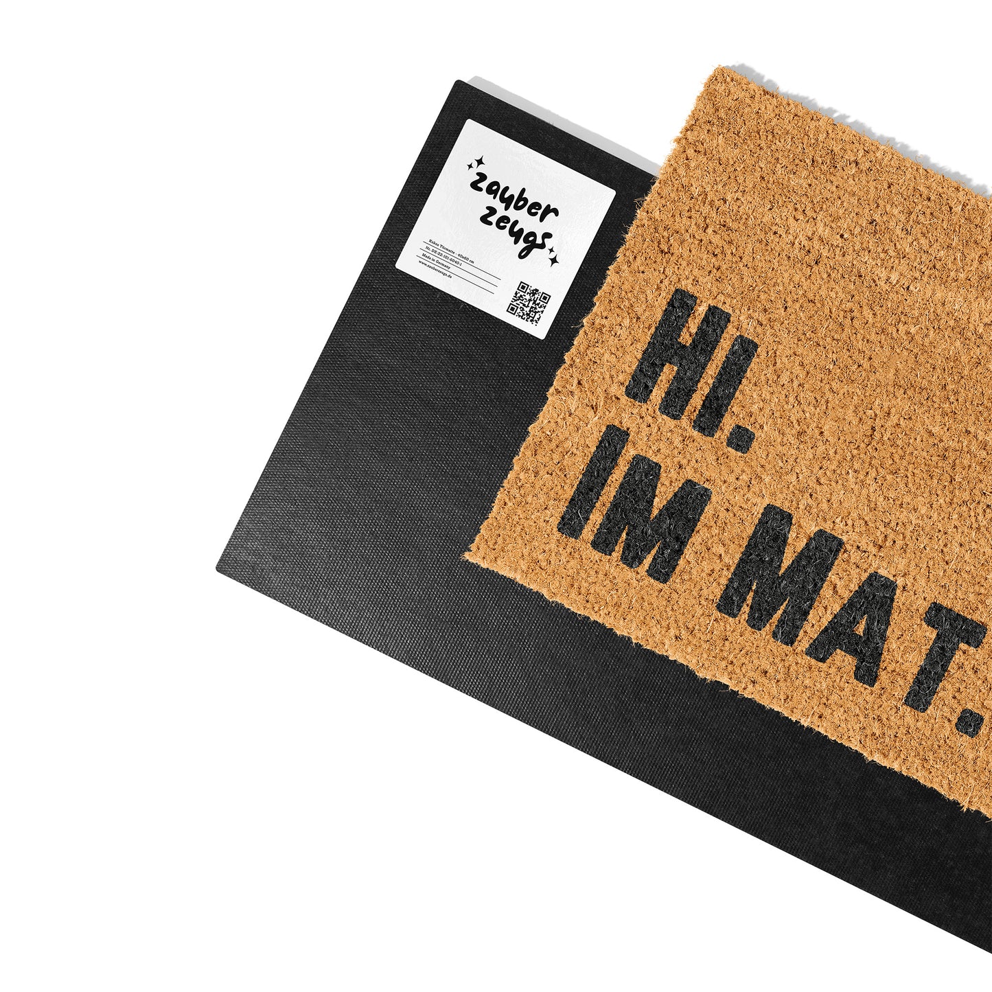 Kokosmatte mit Spruch „Hi. I’m Mat.“ – Lustige Fußmatte für den Eingangsbereich