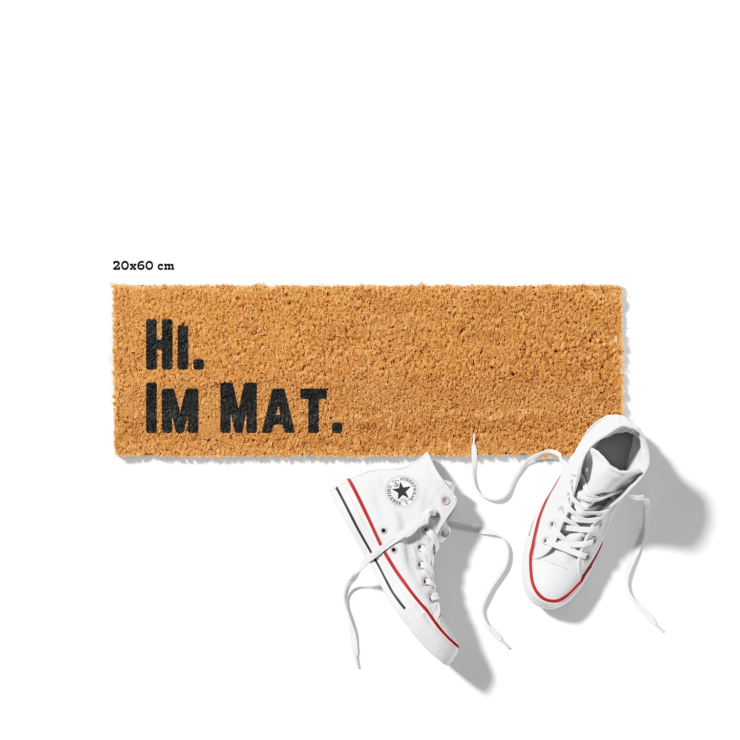 Kokosmatte mit Spruch „Hi. I’m Mat.“ – Lustige Fußmatte für den Eingangsbereich
