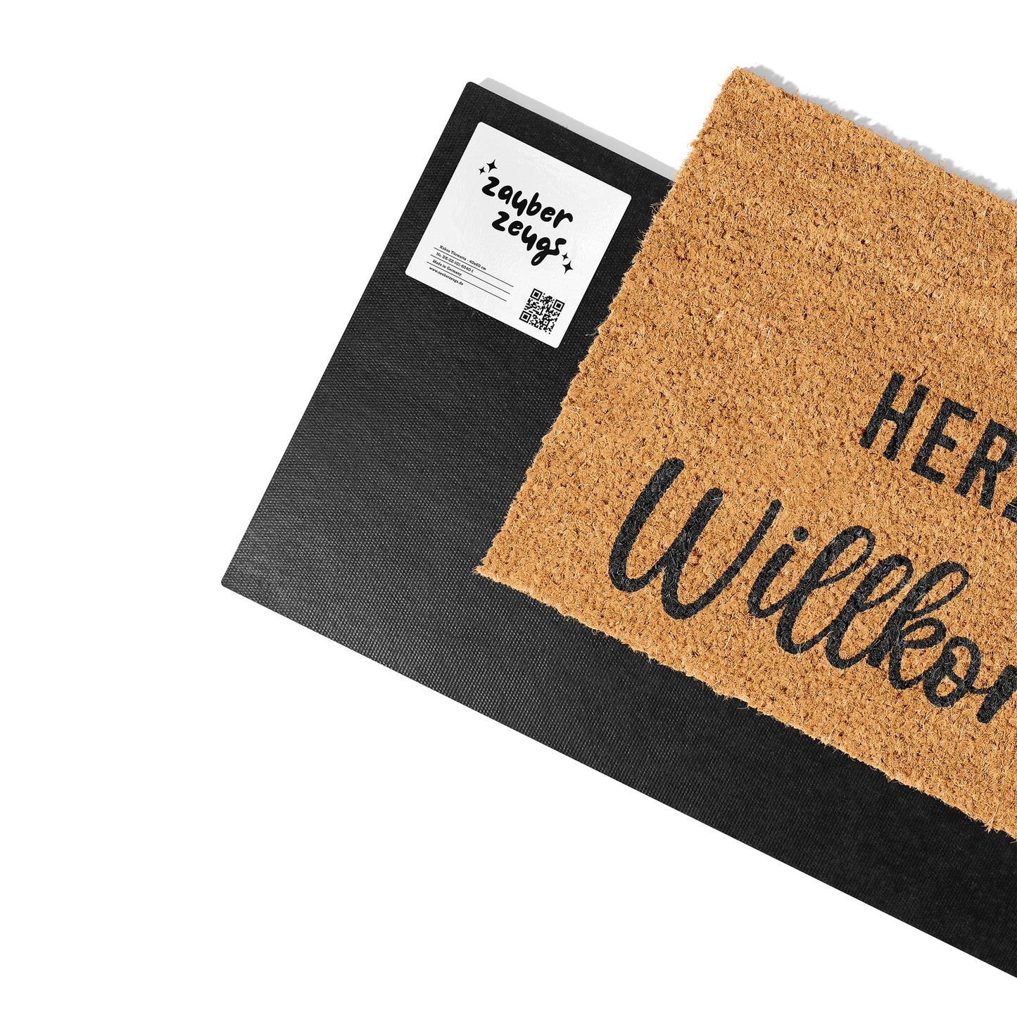 Kokosmatte mit Spruch „Herzlich Willkommen“ – Hochwertige Fußmatte für den Eingangsbereich