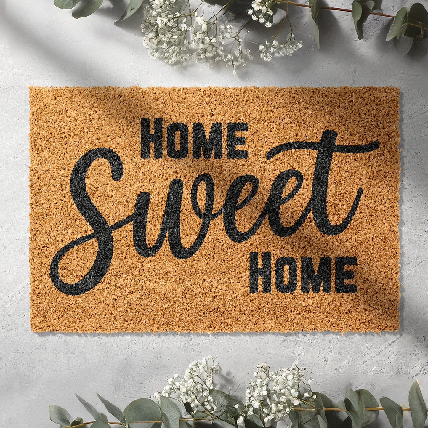 Kokosmatte mit Spruch „Home Sweet Home“ – Stilvolle Fußmatte für den Eingangsbereich