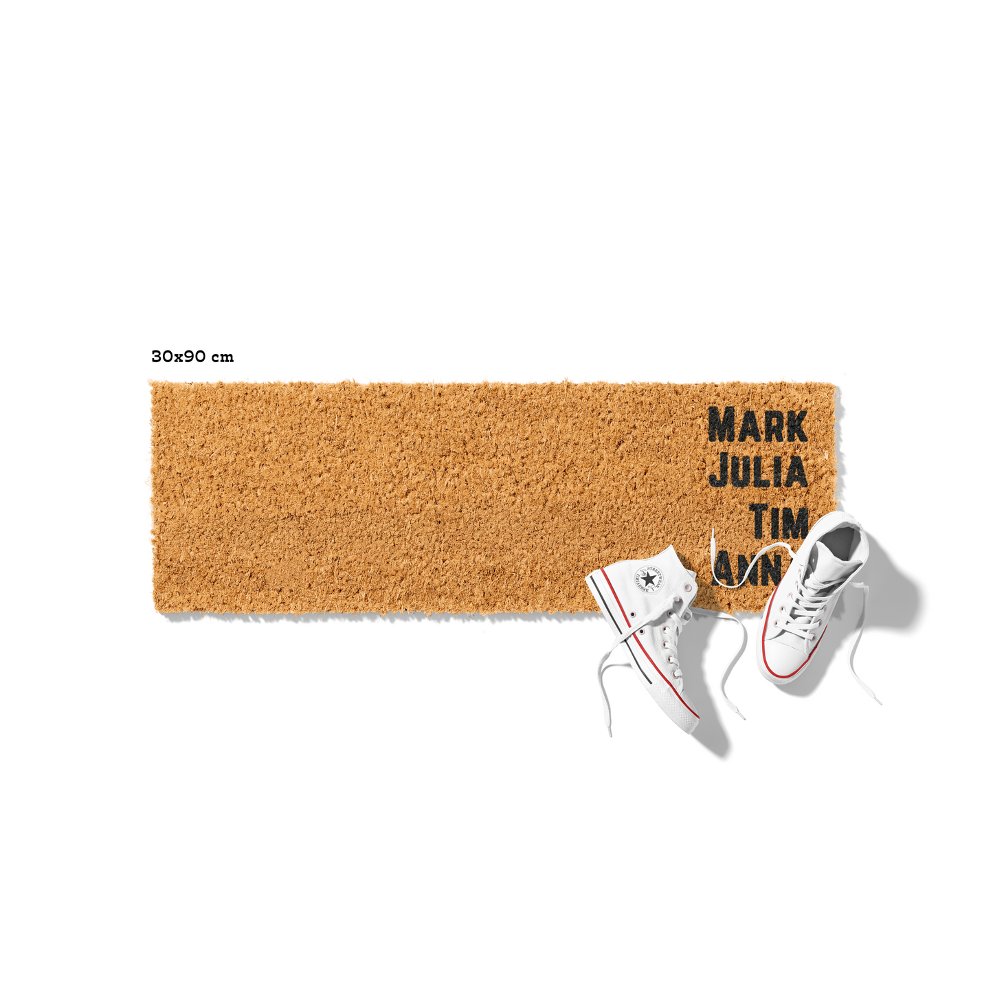 Fußmatte aus Kokos personalisierbar – WG-Namen im Blockdesign