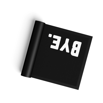 Stoff Fußmatte – „Hi. Bye.“ Kontrast-Design