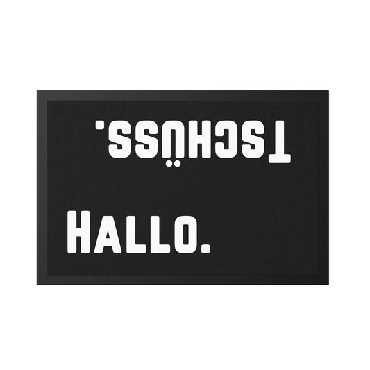127-2-Stoffmatte-hallo-tschuess-mit-spruch