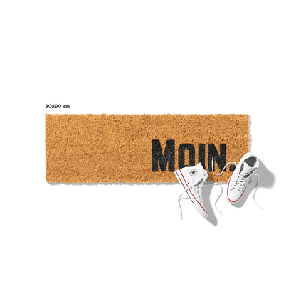 Fußmatte aus Kokos mit lustigem Spruch – „Moin"