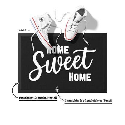 Stoff Fußmatte – „Home Sweet Home“ Schriftzug-Design