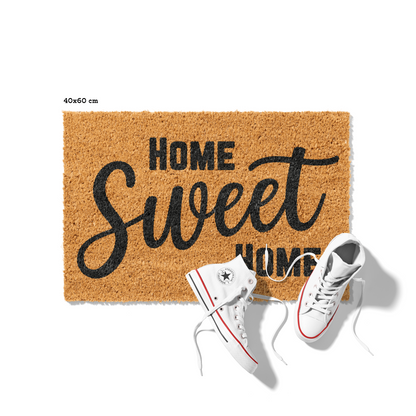 Fußmatte aus Kokos – „Home Sweet Home" Schriftzug