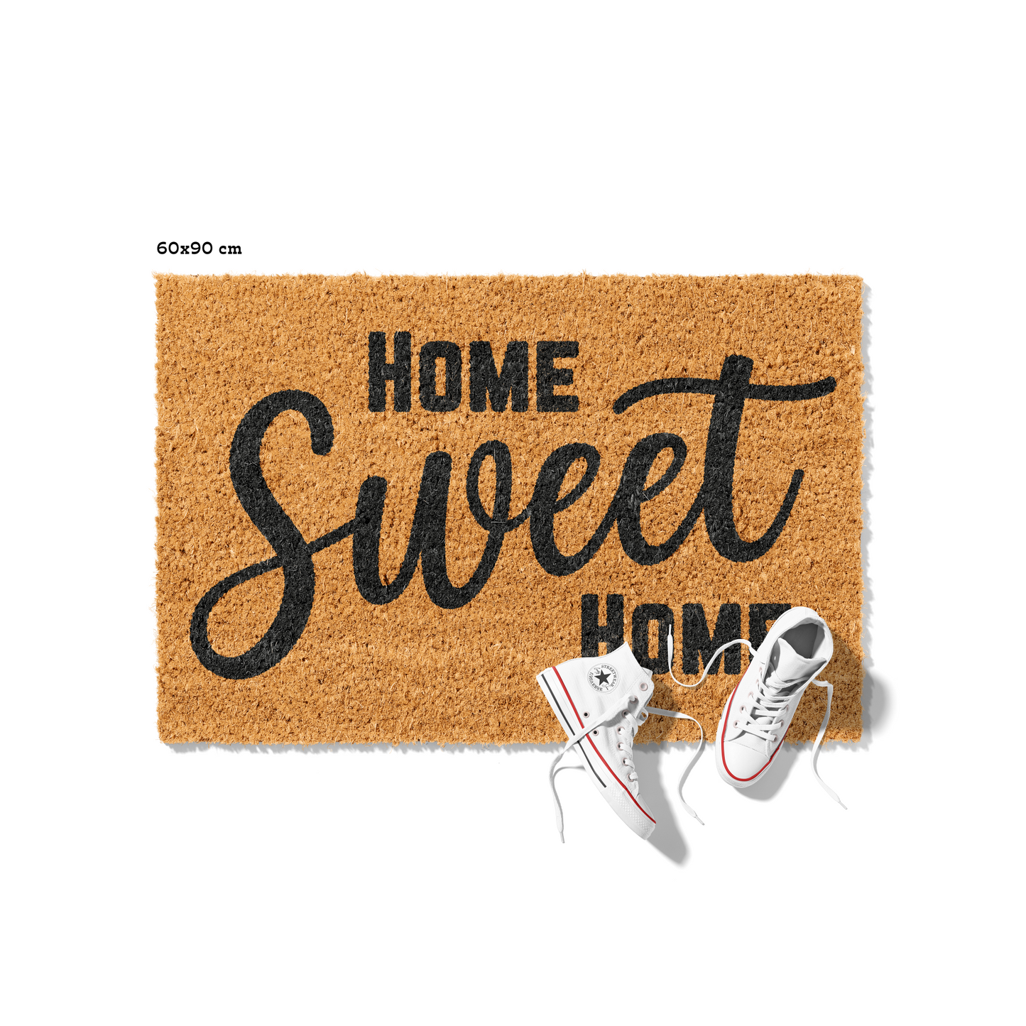 Fußmatte aus Kokos – „Home Sweet Home" Schriftzug