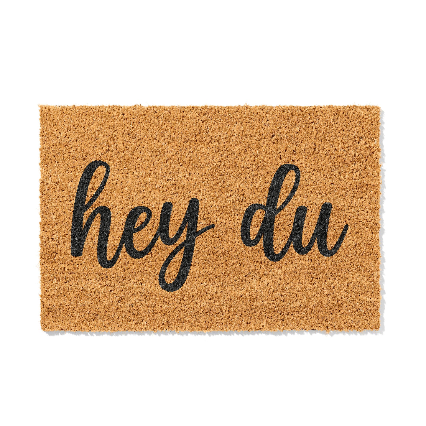 Kokosmatte mit Spruch „Hey du“ – Lustige Fußmatte für den Eingangsbereich