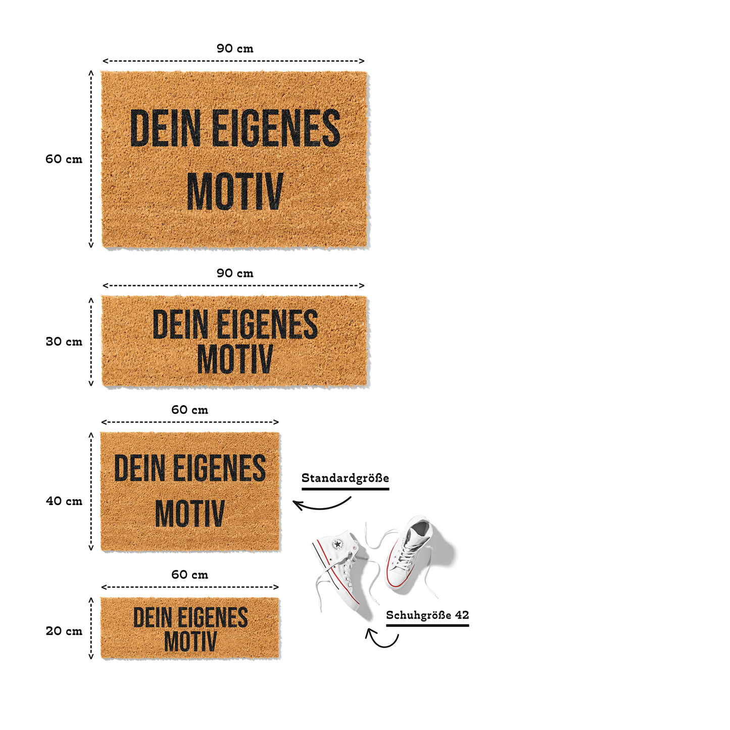 Fußmatte aus Kokos personalisierbar – Individuelle Türmatte mit eigenem Motiv & Logo