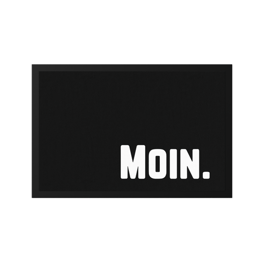 Stoff Fußmatte – „Moin.“ Minimalistisches Schriftzug-Design