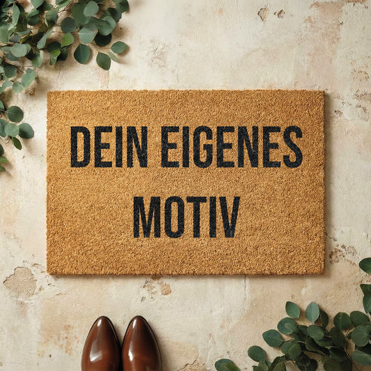 Fußmatte aus Kokos personalisierbar – Individuelle Türmatte mit eigenem Motiv & Logo