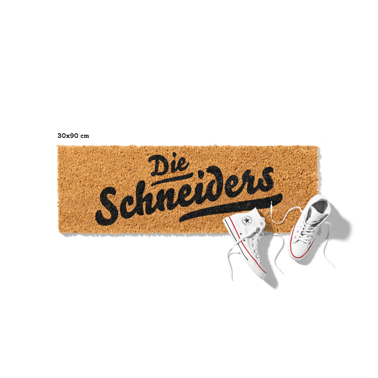 Fußmatte aus Kokos personalisierbar – Die Familienname handgeschrieben Klassik