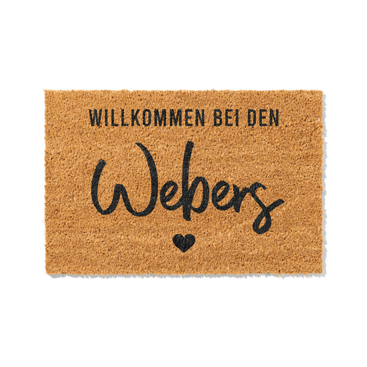 Fußmatte aus Kokos personalisierbar – Willkommen bei den Familienname