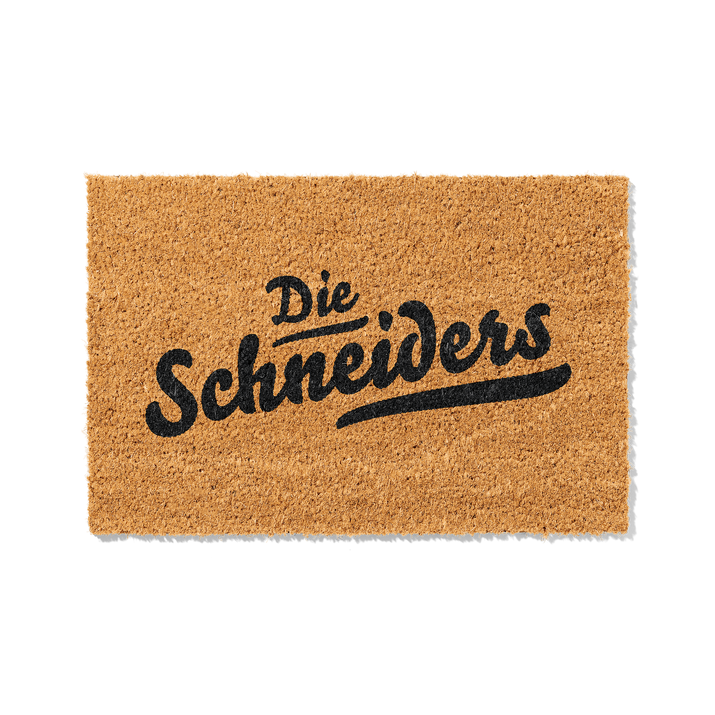 Fußmatte aus Kokos personalisierbar – Die Familienname handgeschrieben Klassik