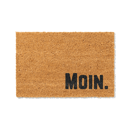 Fußmatte aus Kokos mit lustigem Spruch – „Moin"